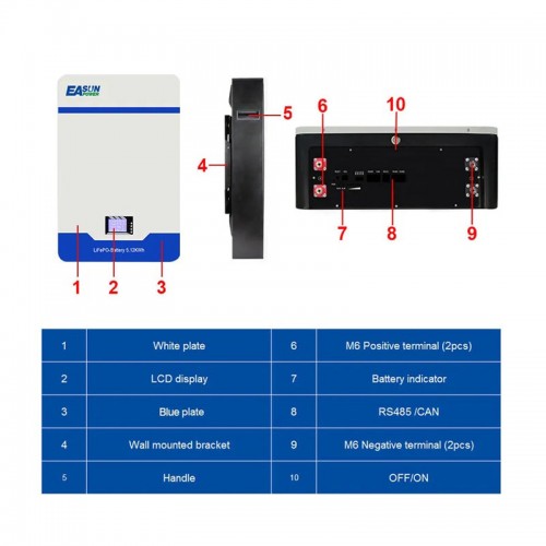 Акумуляторна батарея модуль Easun Power LiFePO4 51.2V 100AH